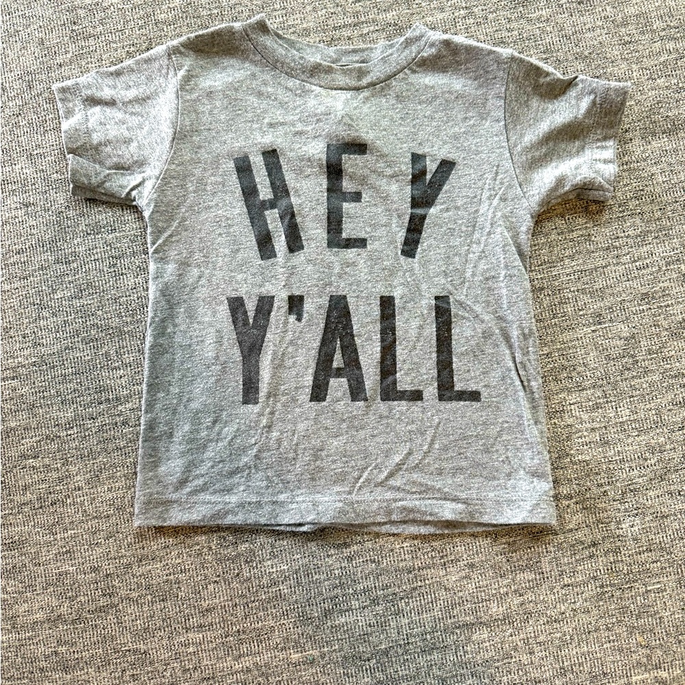 Hey Yall heather gray toddler tshirt